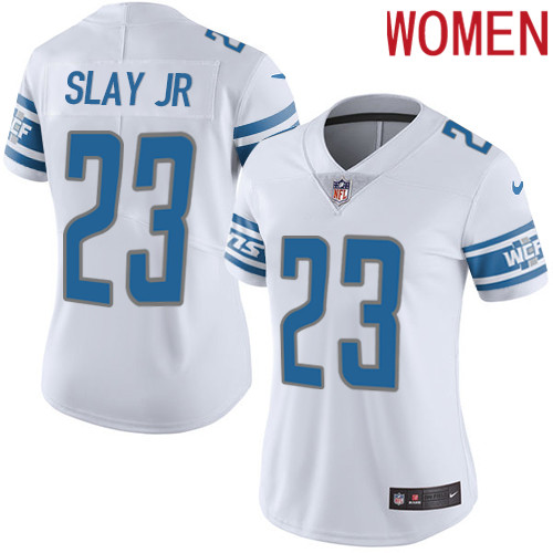 2019 Women Detroit Lions #23 Slay Jr white Nike Vapor Untouchable Limited NFL Jersey